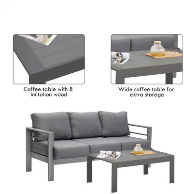 Garden Set Aluminum Sofa Conversation Patio Set Garden Sofa Furniture Set for Outdoor