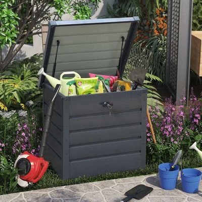 Modern Design AJUNION 600L Metal Waterproof Outdoor Garden Storage Box for Poolside