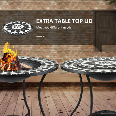 Customized Logo Stocked Outdoor Garden Bonfire Camping Portable Round Wood Burning Firepit