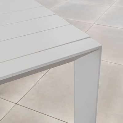 8 Person Restaurant Dining Table and Chair Set with Aluminum Metal Frame in Modern Design
