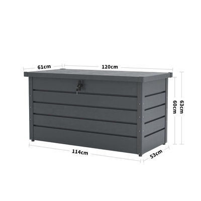 Galvanized Steel Outdoor Storage Box for Garden Tools and Cushions Sustainable Design