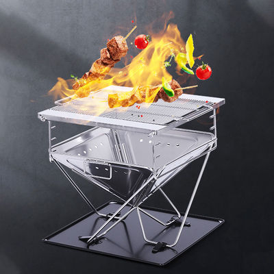 Portable Charcoal Folding Stainless Steel BBQ Grill Stove for Outdoor Garden Camping