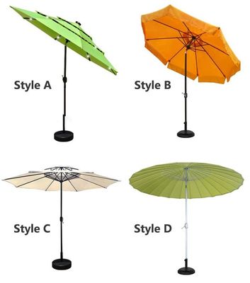 Custom Logo Outdoor Cafe Garden Beach Patio Sun Umbrella with 3 Tiers and LED Lights