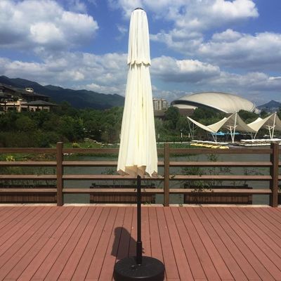 Custom Logo Outdoor Cafe Garden Beach Patio Sun Umbrella with 3 Tiers and LED Lights