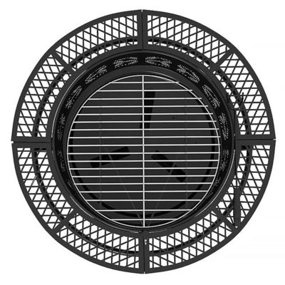Outdoor Warming Portable Round Steel Wood Burning Firepit Charcoal BBQ Grill Fire Pit Burner Kit