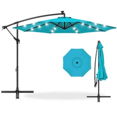Backyard BBQ Furniture Large Round Aluminium Banana Umbrella for Outdoor Entertaining