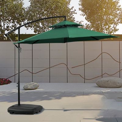Backyard BBQ Furniture Large Round Aluminium Banana Umbrella for Outdoor Entertaining