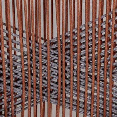 Metal Garden Dining Furniture with Rope Weave Dining Chair 6 Seating Outdoor Dining Set