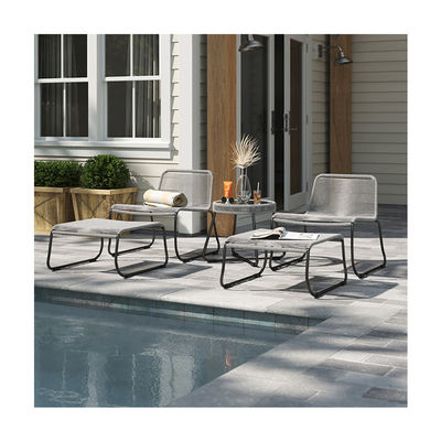 Minimalist Design Garden Set 2 Seating Outdoor Furniture Lounge Set for Poolside Garden