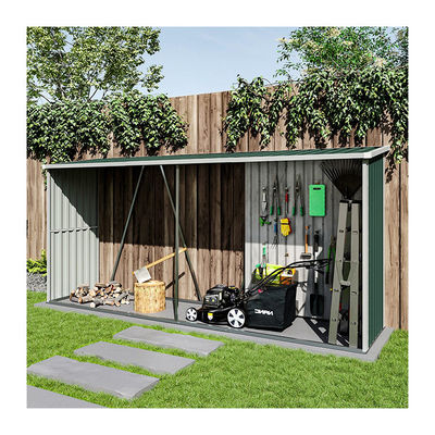 Firewood Log Storage and Garden Tools House AJUNION Large Metal Shed with Rot Proof