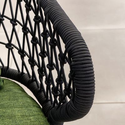 Outdoor Dining Set featuring Rope Weave Design and Aluminum Metal Frame by AJUNION