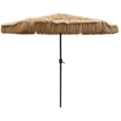 Outdoor Garden Beach Patio Heavy Duty Straw Roman Parasol with Aluminium Sun Umbrella