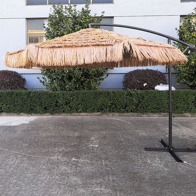 Outdoor Garden Beach Patio Heavy Duty Straw Roman Parasol with Aluminium Sun Umbrella