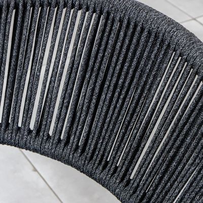 Rope Weave Armchair Dining Chairs for Garden Modern Large Size 8 Seater Outdoor Set