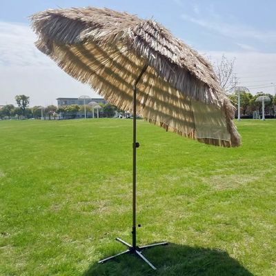 Outdoor Garden Beach Patio Heavy Duty Straw Roman Parasol with Aluminium Sun Umbrella