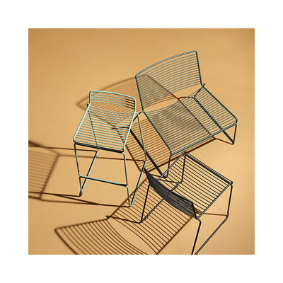 Steel Frame Garden Chair Colorful and Minimalist Design for Indoor Outdoor by AJUNION