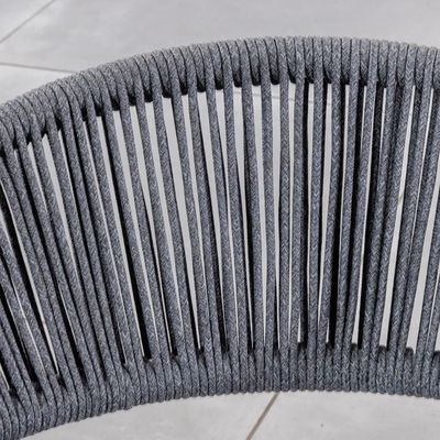 Aluminum Rope Weave Garden Dining Furniture 4 Seating Outdoor Dining Set by AJUNION