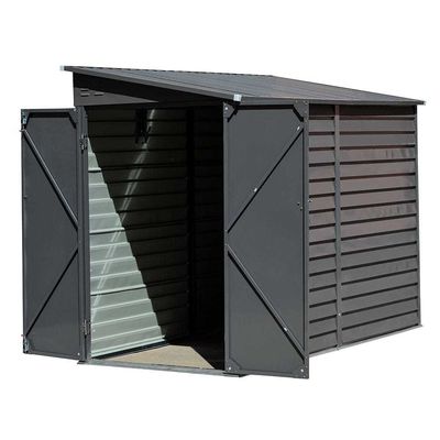 Garden Bike Shed AJUNION 9ft Sturdy Steel Motorcycle Storage Enclosure with Lock