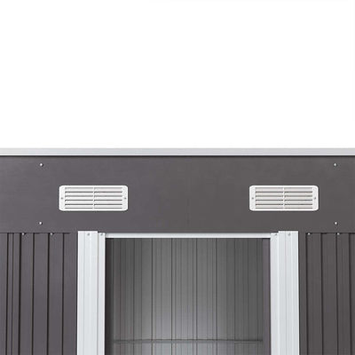 Rot Proof AJUNION 4x6ft Garden Shed Double Sliding Door Metal Storage Shed for Tools Bike