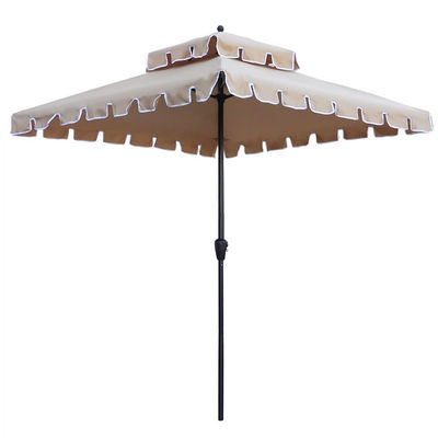 Outdoor Restaurant Garden Cafe Courtyard Patio Double Layer Sun Umbrella for Camping