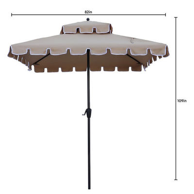 Outdoor Restaurant Garden Cafe Courtyard Patio Double Layer Sun Umbrella for Camping