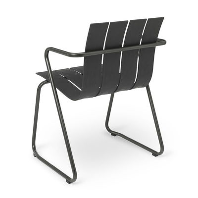 Metal Steel Garden Chair Set with Minimalist Design Plastic Wood Armchair by AJUNION