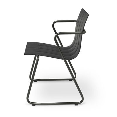 Metal Steel Garden Chair Set with Minimalist Design Plastic Wood Armchair by AJUNION