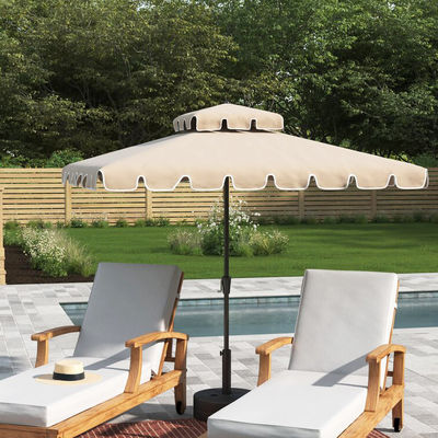Outdoor Restaurant Garden Cafe Courtyard Patio Double Layer Sun Umbrella for Camping
