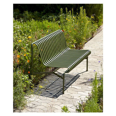 Steel Frame Garden Bench and Lounge Chair Set for AJUNION Minimalist Outdoor Design