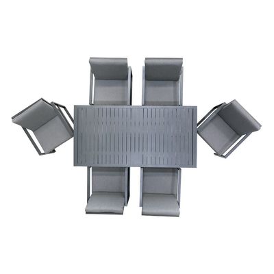 Mail Packing Included AJUNION Aluminum Metal Outdoor Dining Furniture Set for 6 Seating