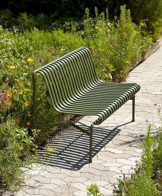 Steel Frame Garden Bench and Lounge Chair Set for AJUNION Minimalist Outdoor Design
