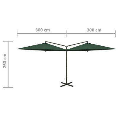 Metal Fabric Outdoor Restaurant Hotel Patio Cafe Garden Waterproof Hanging Banana Double Parasol Sun Umbrella