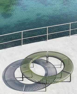 Y Mail Packing Minimalist Garden Set Outdoor Furniture Park Bench Patio Steel Bench