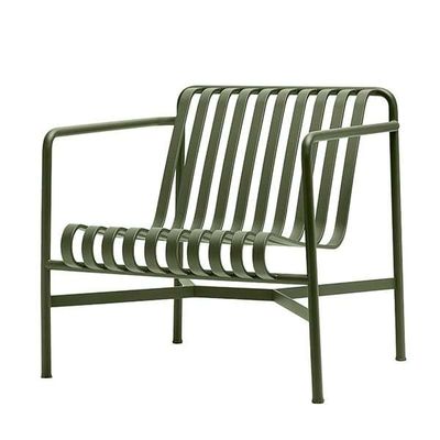 AJUNION Metal Outdoor Furniture Backyard Patio Chair Minimalist Steel Lounge Chair for Garden