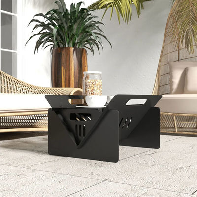 Quick Assembly Coffee Table Firepit for Outdoor Backyard Patio Garden Bonfire Camping