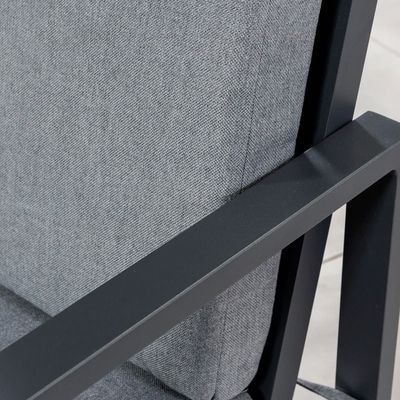 Modern Aluminum Balcony Furniture 2 Seating Outdoor Dining Set with Adjustable Table