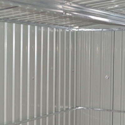 Easy-to-Assemble AJUNION Metal Garden Shed for Outdoor Storage and Firewood Solutions