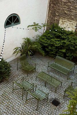 Mail Packing Steel Frame Outdoor Furniture Garden Set Minimalist Style by AJUNION