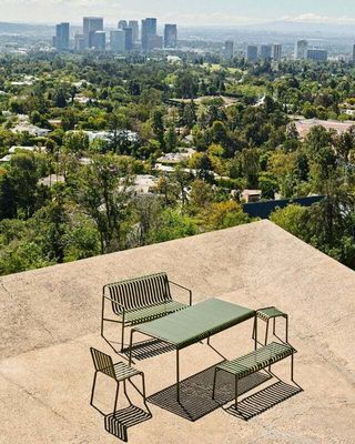 Mail Packing Steel Frame Outdoor Furniture Garden Set Minimalist Style by AJUNION