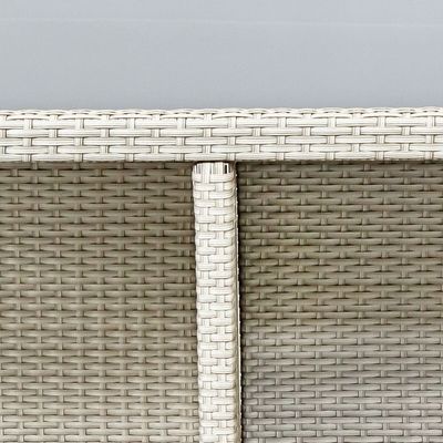 AJUNION PE Rattan Outdoor Dining Furniture Set for 4 Seating Compact Garden Furniture