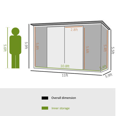 Outdoor Garden Backyard Bicycle Shed House with Custom Logo Embroidery or Printing