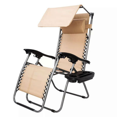 Custom Logo Traditional Design Style Chaise Folding Recliner Lounge Chair for Camping