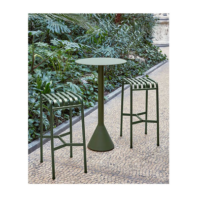 Outdoor Furniture Bar Set AJUNION Minimalist Style Bar Table and Chair for Courtyard
