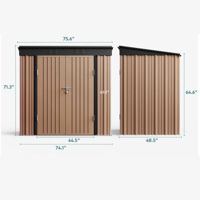 Outdoor Backyard Small Tool Bicycle Shed House Metal Steel Waterproof Garden Storage