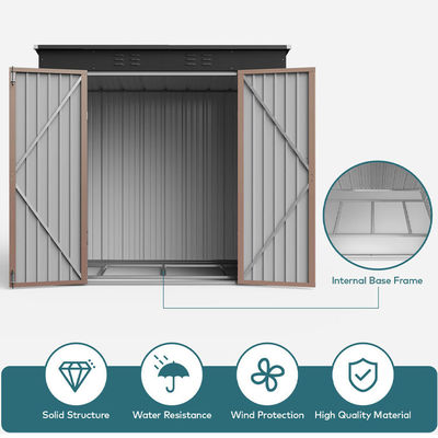 Outdoor Backyard Small Tool Bicycle Shed House Metal Steel Waterproof Garden Storage
