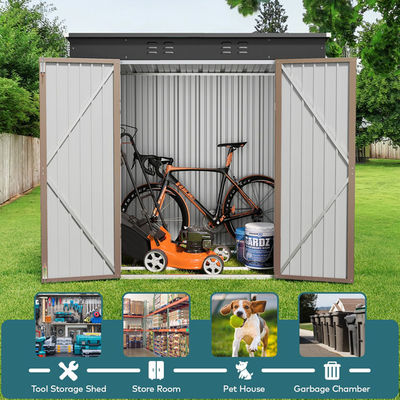 Outdoor Backyard Small Tool Bicycle Shed House Metal Steel Waterproof Garden Storage
