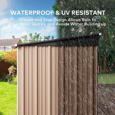 Outdoor Backyard Small Tool Bicycle Shed House Metal Steel Waterproof Garden Storage