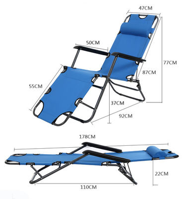 Outdoor Sun Lounger Beach Chair Portable and Foldable for Patio Garden Camping Pool