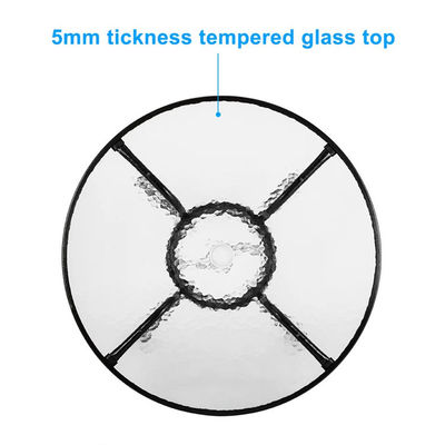 Balcony Garden Leisure Furniture Metal Tempered Glass Square Round Coffee Dining Table