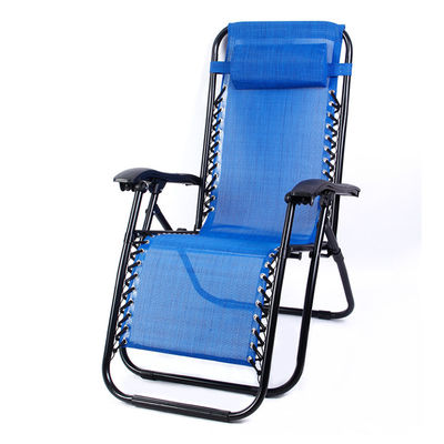 None Logo Outdoor Beach Patio Garden Camping Hiking Portable Folding Steel Recliner Chaise Lounge Chair